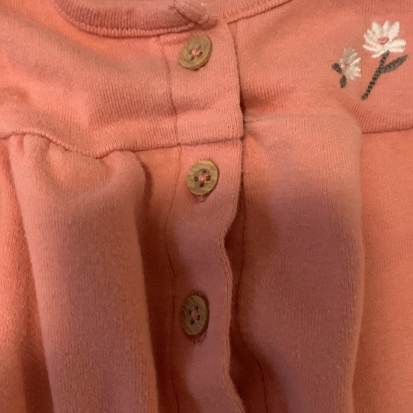 Carter’s Coral Baby Cardigan Size 6M EUC - Picture 4 of 5
